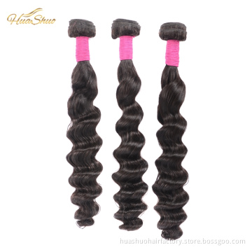 Huashuohair 16inch  Hot Selling Temple Hair Mink Unprocessed Hair Bundles Good Quality Factory Price Indian Hair